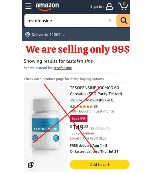 TESOFENSINE 500MCG 60 Capsules